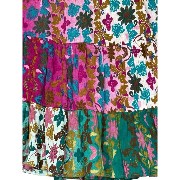 DKNY Jeans Fairy Boho Peasant Skirt With Embellished Waistband Size 7 - Picture 6 of 7